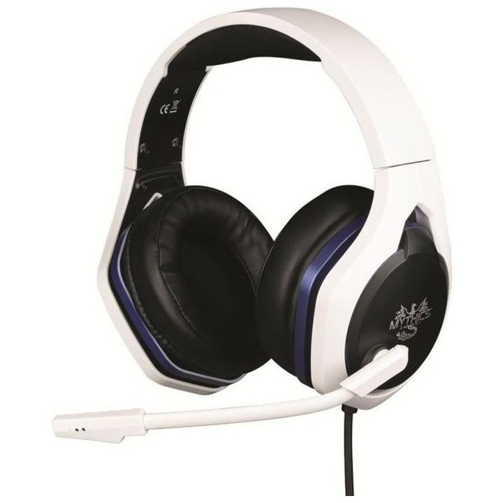 Casque-Micro Gaming - KONIX - Mythics Hyperion - Blanc et Noir - PS5