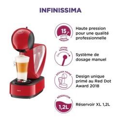 KRUPS NESCAFE DOLCE GUSTO YY3877FD Infinissima Machine a café capsule, 15 bars, Réservoir 1,2L, Porte tasse amovible, Multi bo