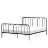 Lit adulte ARCHI - 160 x 200 cm - Métal - Noir - Sommier inclus