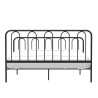 Lit adulte ARCHI - 160 x 200 cm - Métal - Noir - Sommier inclus