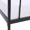 Lit adulte ARCHI - 160 x 200 cm - Métal - Noir - Sommier inclus