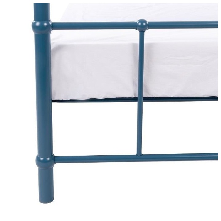 Lit enfant AARON - 90 x 190 cm - Métal - Bleu clair - Sommier inclus