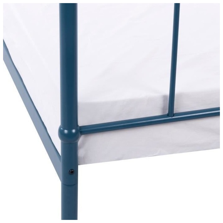 Lit enfant AARON - 90 x 190 cm - Métal - Bleu clair - Sommier inclus