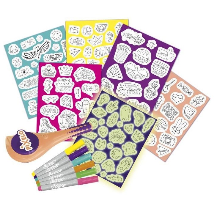 Pixelo - Sticker Set - Activités Artistiques - Coloriage et Dessins -