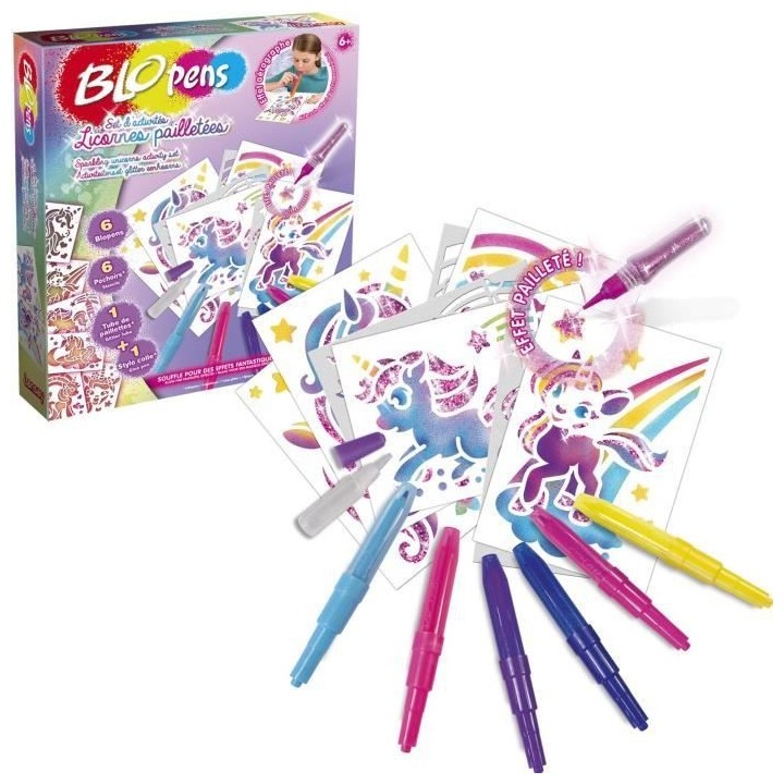 LANSAY - BLOPENS - Set d'Activités Licornes Pailletées - Activités