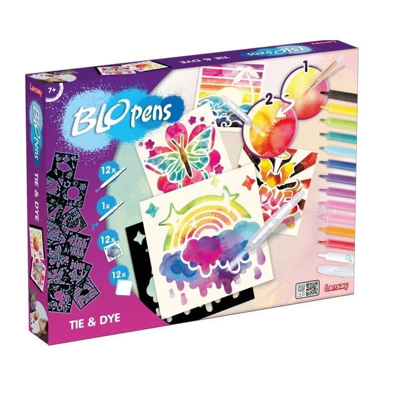 Blopens - Tie & Dye - Activités Artistiques - Coloriage et Dessins - Des 7 ans - Lansay