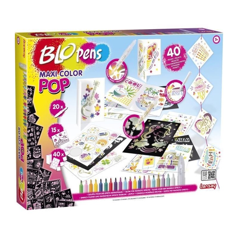 Blopens - Maxi Color Pop - Activités Artistiques - Coloriage et Dessins - Des 5 ans - Lansay