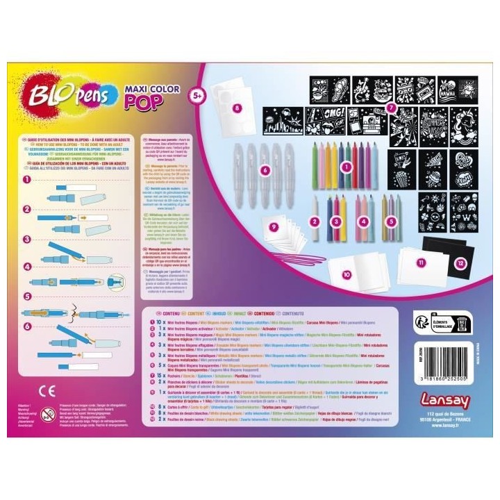 Blopens - Maxi Color Pop - Activités Artistiques - Coloriage et Dessi