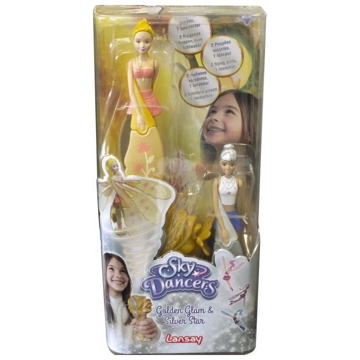 Sky Dancers - Golden Glam & Silver Star - Poupées a Fonction - Des 6