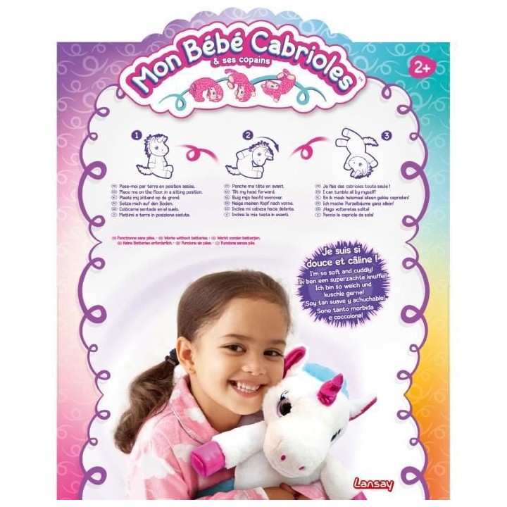 Mon Bébé Cabrioles - Lulu La Licorne - Peluche a Fonction - Des 2 an