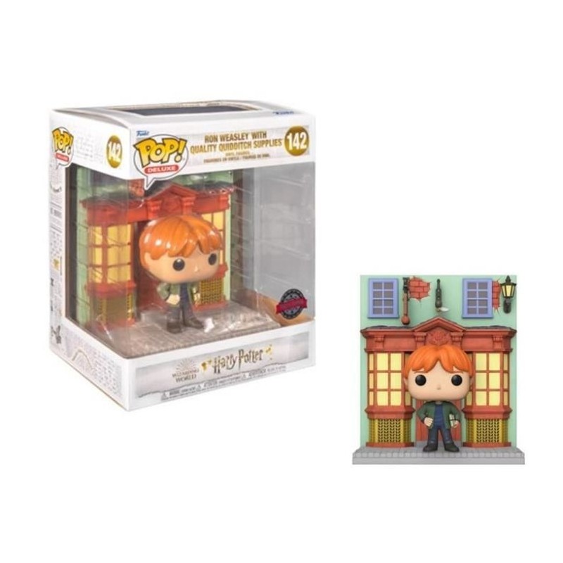 Figurine Funko Pop! Deluxe : Harry Potter Diagon Alley - Quidditch Supplies Store w/Ron