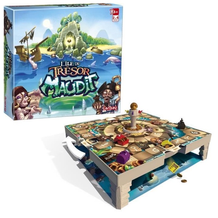 Jeux Lansay - L'Île Du Trésor Maudit - Jeu de société - Des 6 ans