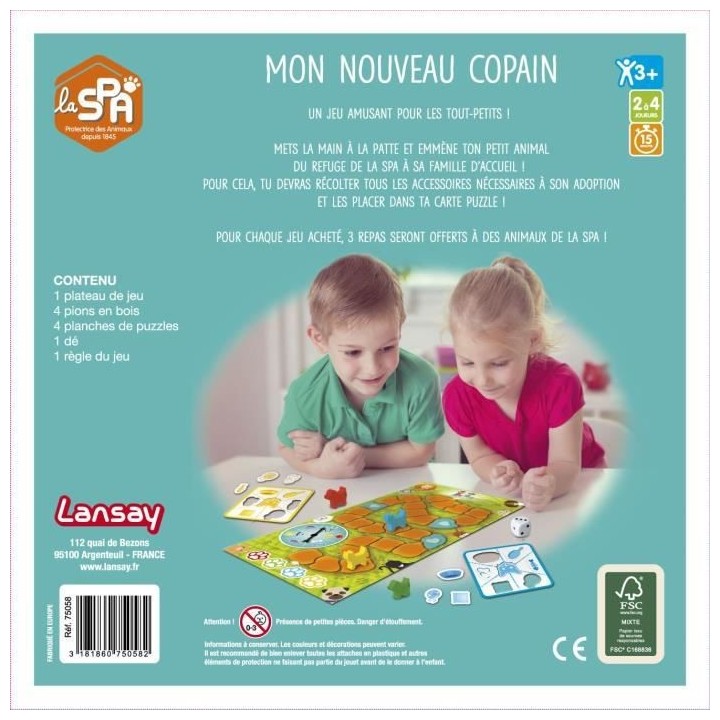 Jeux Lansay - SPA - Mon Nouveau Copain - Jeu de société - Des 3 ans