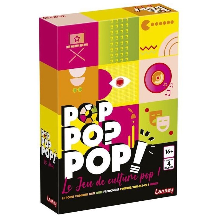 Jeux Lansay - Pop Pop Pop - Culture - Jeu de société - Des 16 ans