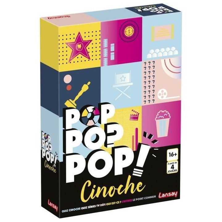 Jeux Lansay - Pop Pop Pop - Cinoche - Jeu de société - Des 16 ans