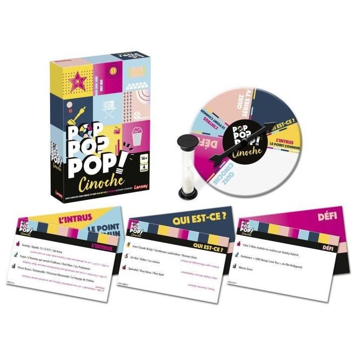 Jeux Lansay - Pop Pop Pop - Cinoche - Jeu de société - Des 16 ans