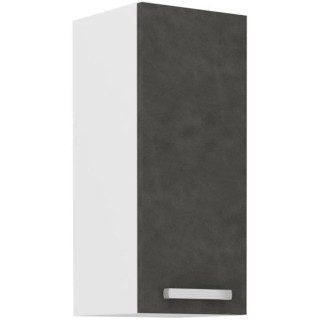 Meuble haut 1 porte battante - Gris mat - L 30 x P 31,6 x H 72cm - LAS