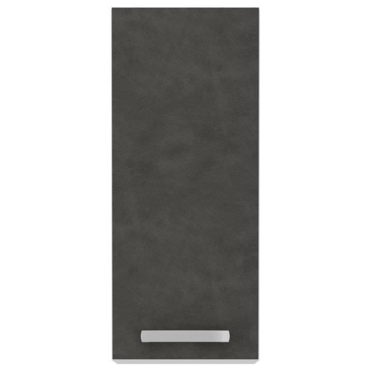 Meuble haut 1 porte battante - Gris mat - L 30 x P 31,6 x H 72cm - LAS