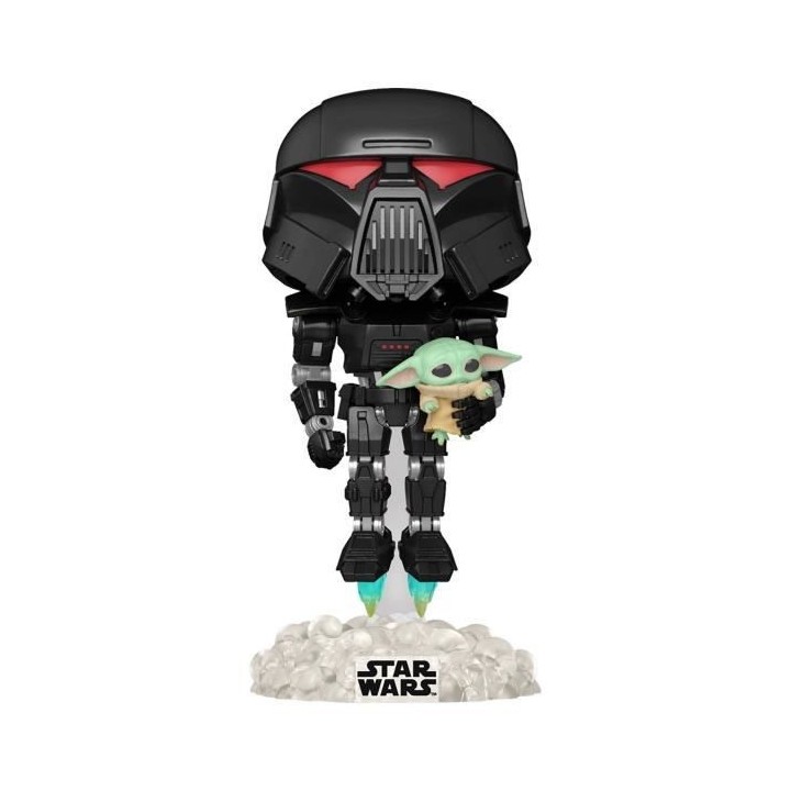 Figurine Funko Pop! Star Wars: Mandalorian - Dark Trooper w/Child (GW)