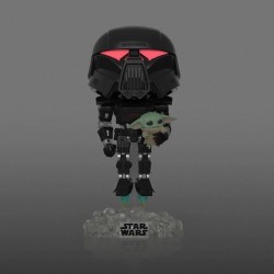 Figurine Funko Pop! Star Wars: Mandalorian - Dark Trooper w/Child (GW)