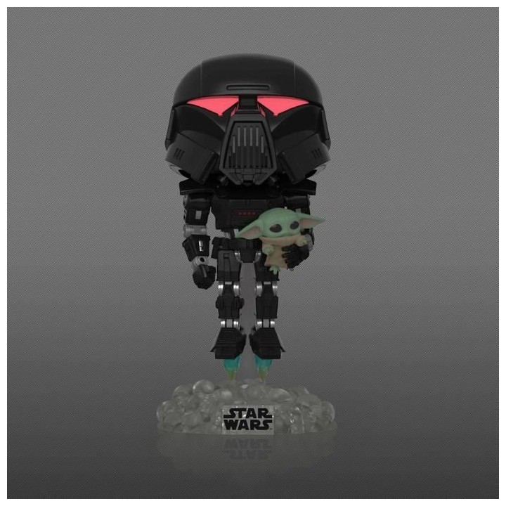 Figurine Funko Pop! Star Wars: Mandalorian - Dark Trooper w/Child (GW)