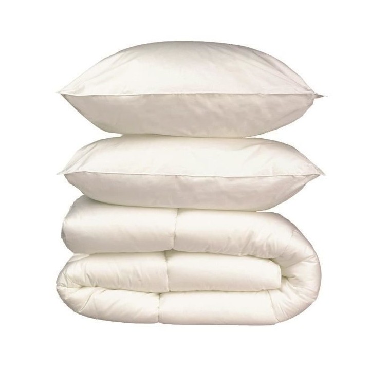 Pack linge de lit Microfibre - 1 Couette chaude 200x200 cm + 2 Oreille