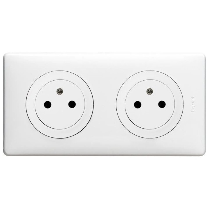 LEGRAND Celiane Double prise de courant avec terre affleurante précab