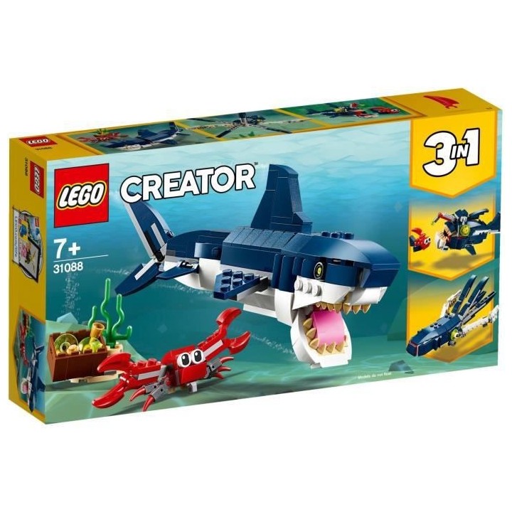 LEGO Creator 3-en-1 31088 Les Créatures Sous-Marines, Figurines Anima
