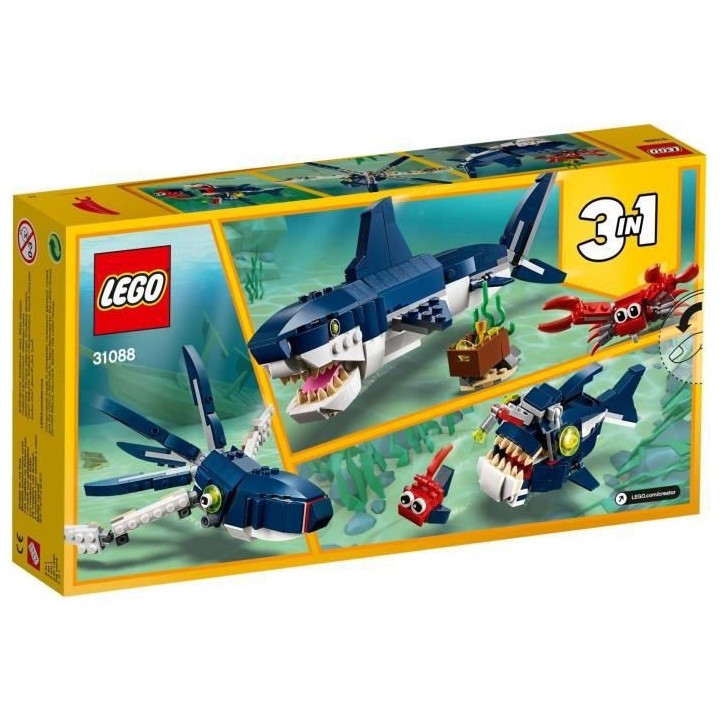 LEGO Creator 3-en-1 31088 Les Créatures Sous-Marines, Figurines Anima