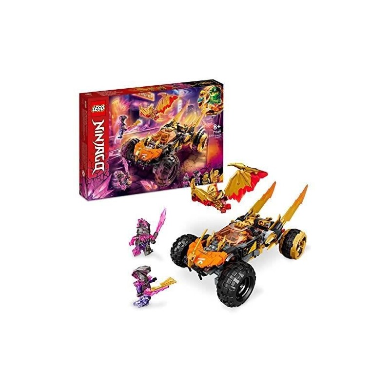 LEGO NINJAGO 71769 Le Bolide Dragon de Cole, Jouet de Voiture et Figurines pour Enfants