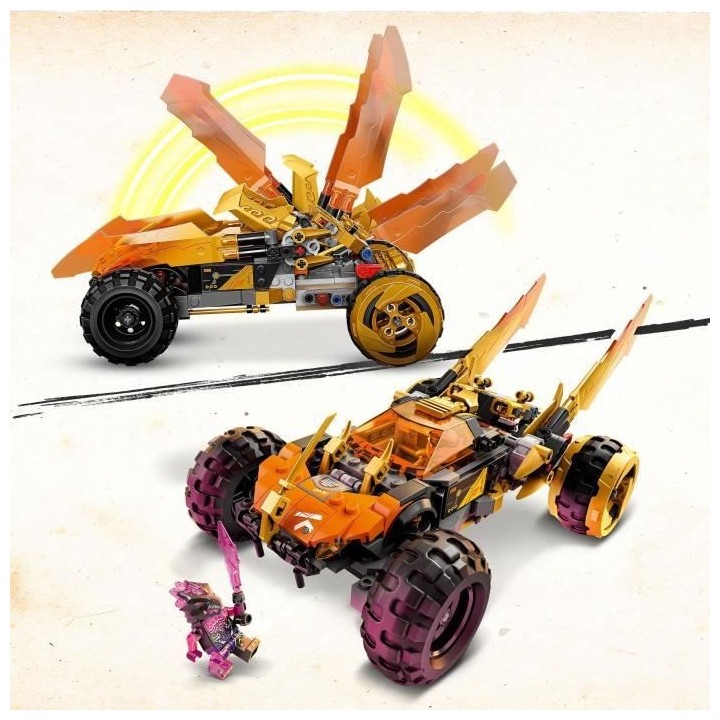 LEGO NINJAGO 71769 Le Bolide Dragon de Cole, Jouet de Voiture et Figur