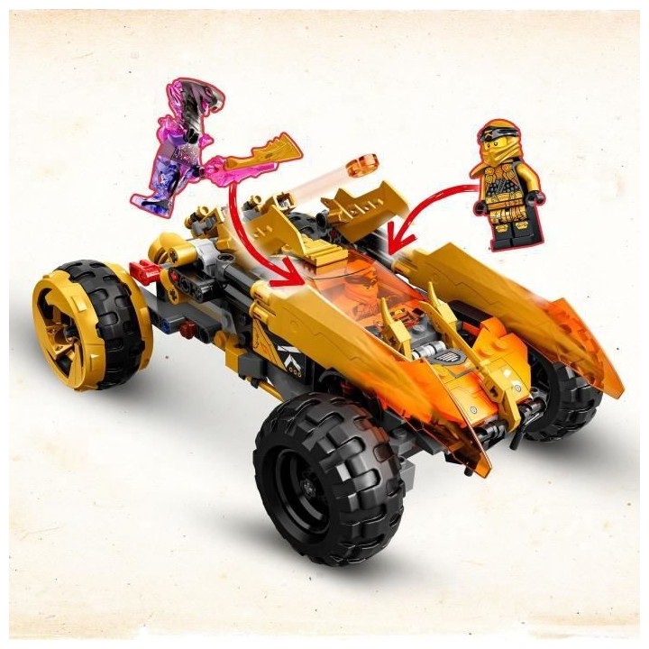 LEGO NINJAGO 71769 Le Bolide Dragon de Cole, Jouet de Voiture et Figur