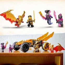 LEGO NINJAGO 71769 Le Bolide Dragon de Cole, Jouet de Voiture et Figurines pour Enfants