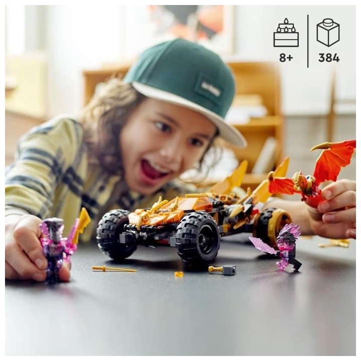 LEGO NINJAGO 71769 Le Bolide Dragon de Cole, Jouet de Voiture et Figur