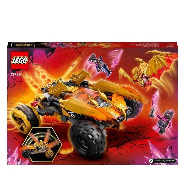 LEGO NINJAGO 71769 Le Bolide Dragon de Cole, Jouet de Voiture et Figur