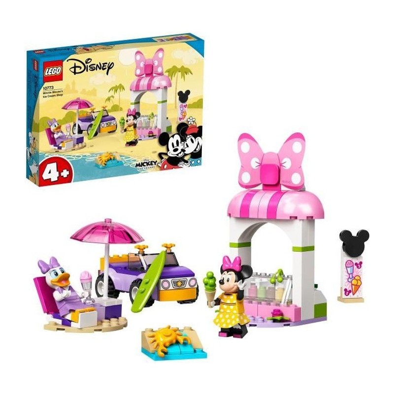 LEGO 4+ 10773 Disney Le magasin de glaces de Minnie Mouse avec Figurine Daisy