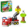 LEGO DUPLO Town 10969 Le Camion de Pompiers, Jouet Enfants 2 Ans, avec Lumieres et Sirene