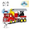 LEGO DUPLO Town 10969 Le Camion de Pompiers, Jouet Enfants 2 Ans, avec Lumieres et Sirene