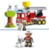 LEGO DUPLO Town 10969 Le Camion de Pompiers, Jouet Enfants 2 Ans, avec Lumieres et Sirene