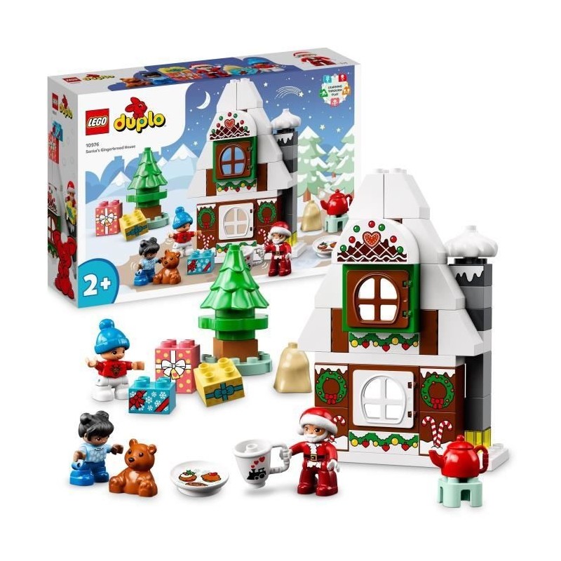 LEGO DUPLO 10976 La Maison en Pain d'Épices du Pere Noël, Jouet Enfants 2 Ans