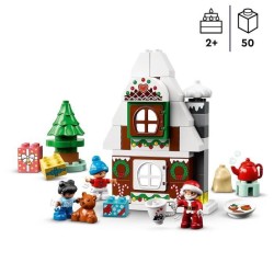 LEGO DUPLO 10976 La Maison en Pain d'Épices du Pere Noël, Jouet Enfants 2 Ans