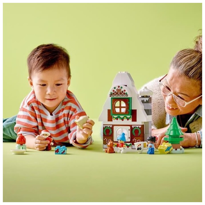 LEGO DUPLO 10976 La Maison en Pain d'Épices du Pere Noël, Jouet Enfa