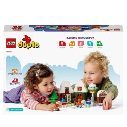 LEGO DUPLO 10976 La Maison en Pain d'Épices du Pere Noël, Jouet Enfants 2 Ans