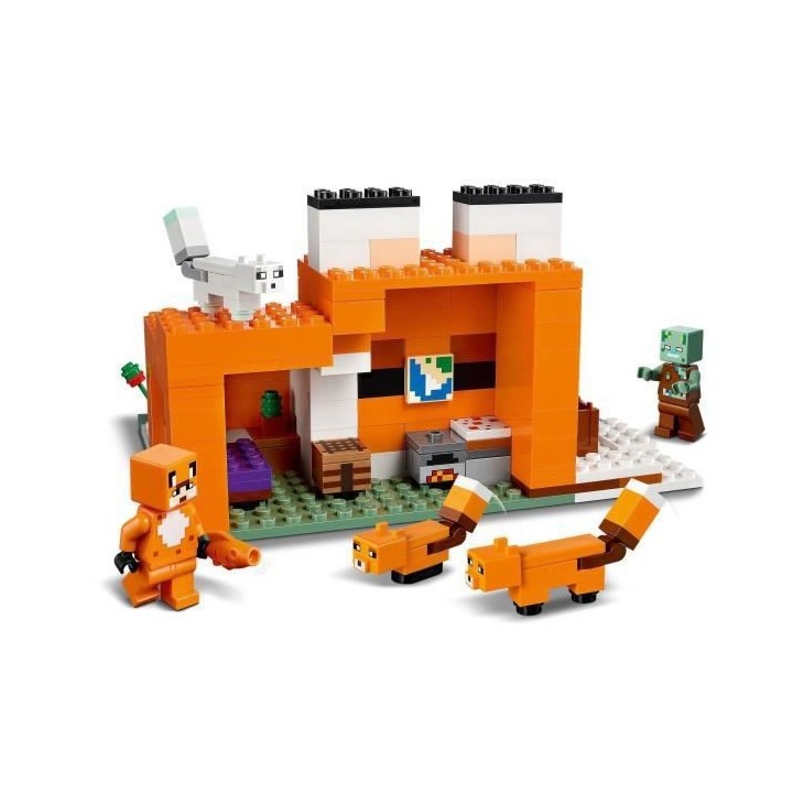 LEGO 21178 Minecraft Le Refuge du Renard, Jouet de Construction Maison