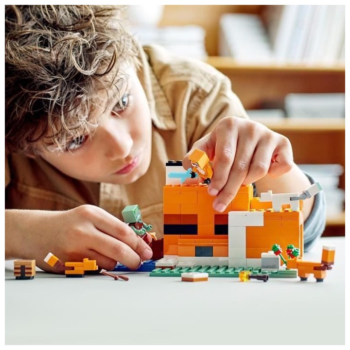 LEGO 21178 Minecraft Le Refuge du Renard, Jouet de Construction Maison