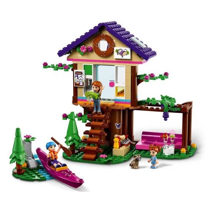 LEGO 41679 Friends La maison dans la foret avec Mia, Figurine Animal R