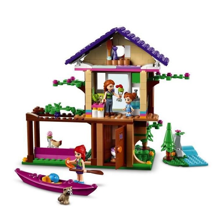 LEGO 41679 Friends La maison dans la foret avec Mia, Figurine Animal R