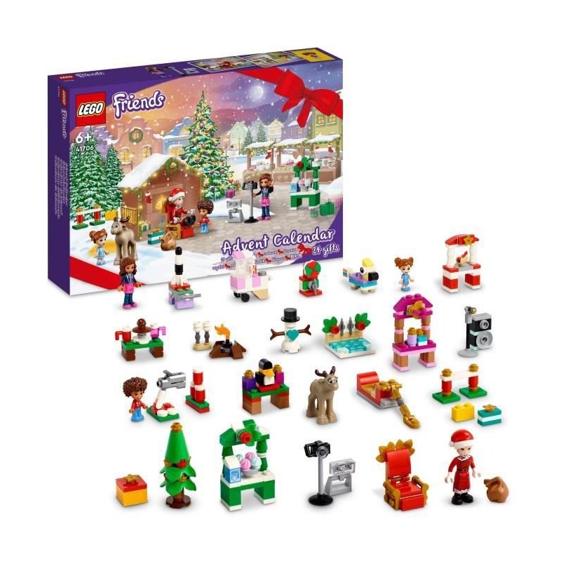 LEGO Friends 41706 Le Calendrier de l'Avent 2022, Jouet et Figurines, Cadeau Noël Enfants