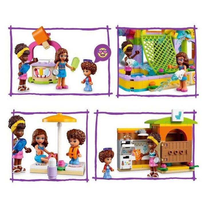 LEGO 41720 Friends Le Parc Aquatique, Jouet d'Été a Construire pour