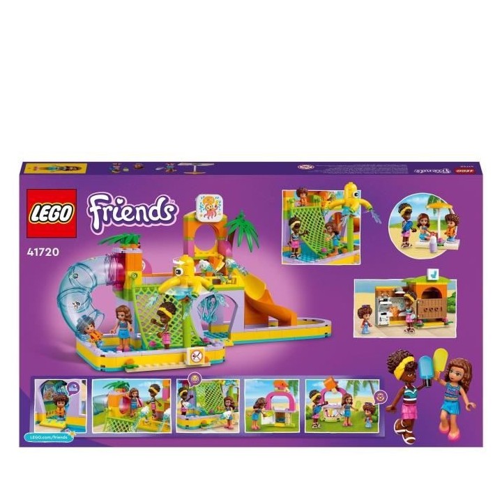 LEGO 41720 Friends Le Parc Aquatique, Jouet d'Été a Construire pour